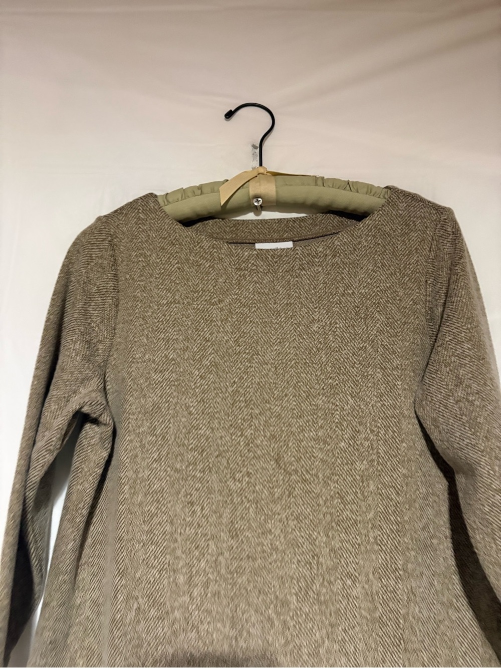 J. Jill Taupe Knit Long Sleeve Shift Dress - Picture 4 of 12